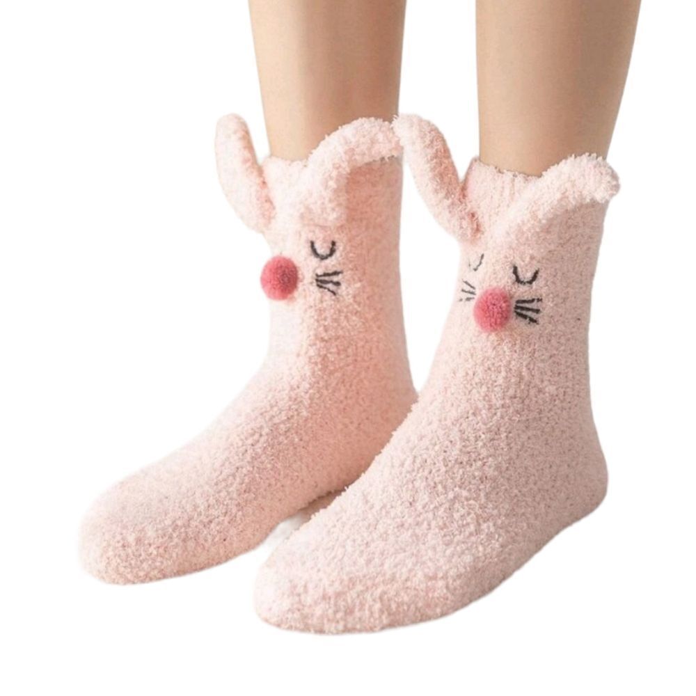 Bunny Ears Fuzzy Socks